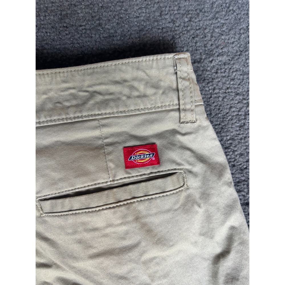 Dickies Chino Pants Crafted For Women's Khaki Relaxed Fit Zip Fly Slash Pockets - Picture 10 of 10